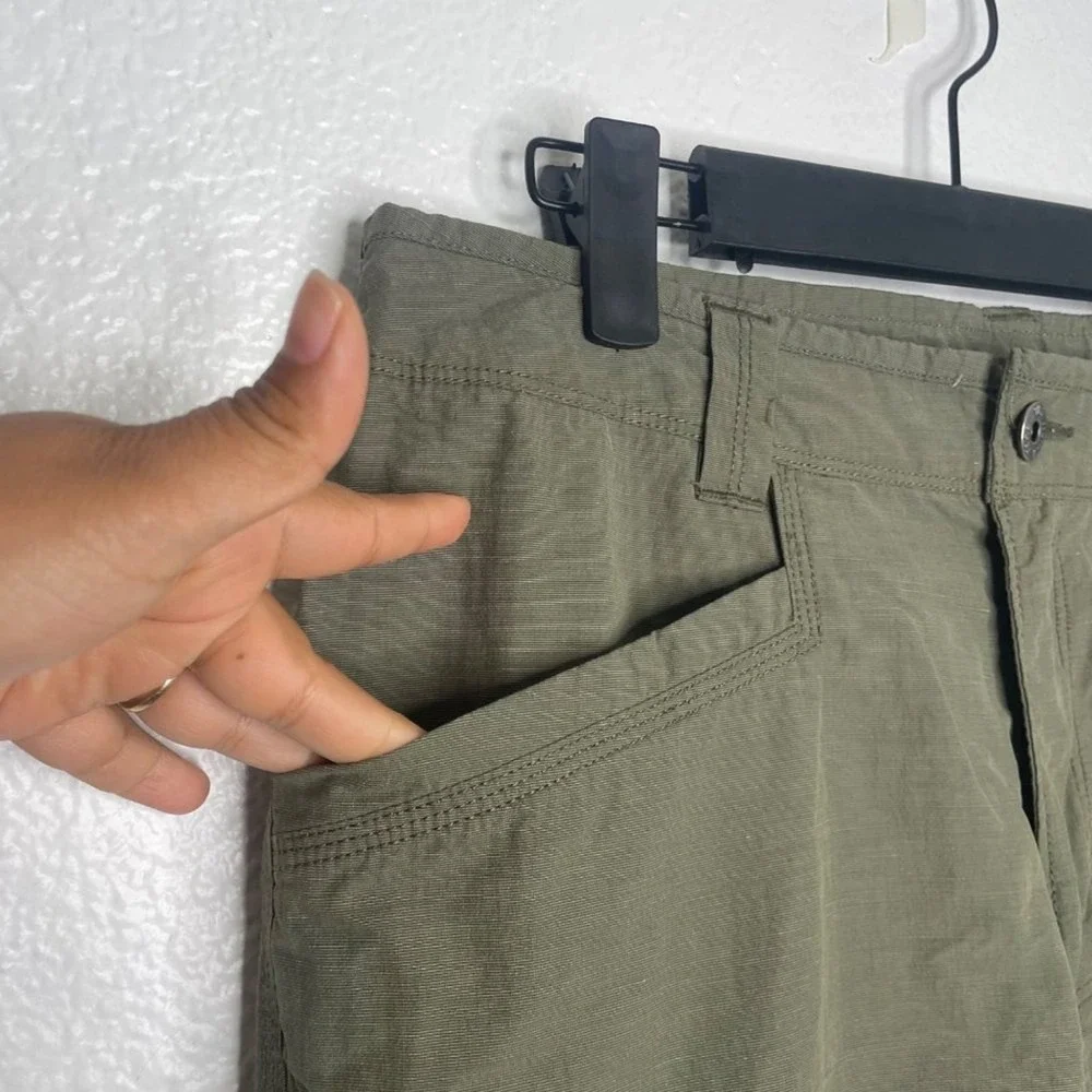 The North Face Mens Horizon Cargo Shorts Olive Green Ripstop Hiking Size 30